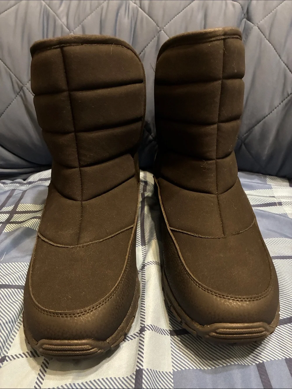 NWT Lands' End Expedition Insulated Waterproof Slip On Black Snow Boots size 11 - Picture 7 of 11